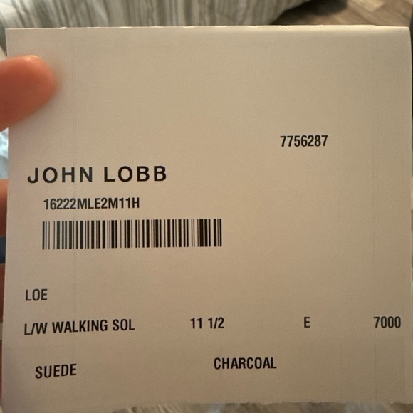 NWT JOHN LOBB Loe Suede Derby Loafers in Charcoal Sz 11.5 - Picture 7 of 10